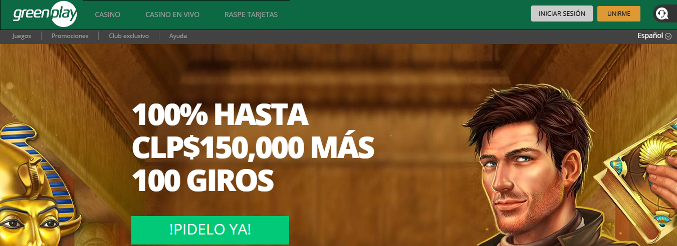 Bonificación de bienvenida de Greenplay casino online Chile